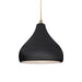 Justice Designs - CER-6560-BLK-ABRS-BEIG-TWST - One Light Pendant - Radiance - Gloss Black