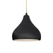 Justice Designs - CER-6560-BLK-MBLK-BEIG-TWST - One Light Pendant - Radiance - Gloss Black