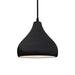 Justice Designs - CER-6560-BLK-MBLK-BKCD - One Light Pendant - Radiance - Gloss Black