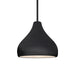 Justice Designs - CER-6560-BLK-MBLK-RIGID - One Light Pendant - Radiance - Gloss Black