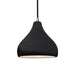 Justice Designs - CER-6560-BLK-NCKL-BKCD - One Light Pendant - Radiance - Gloss Black