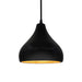 Justice Designs - CER-6560-CBGD-MBLK-BKCD - One Light Pendant - Radiance - Carbon Matte Black w/ Champagne Gold