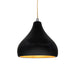 Justice Designs - CER-6560-CBGD-NCKL-BEIG-TWST - One Light Pendant - Radiance - Carbon Matte Black w/ Champagne Gold