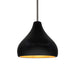 Justice Designs - CER-6560-CBGD-NCKL-RIGID - One Light Pendant - Radiance - Carbon Matte Black w/ Champagne Gold