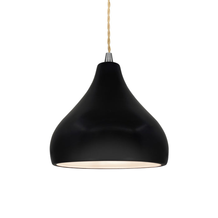 Justice Designs - CER-6560-CRB-NCKL-BEIG-TWST - One Light Pendant - Radiance - Carbon - Matte Black