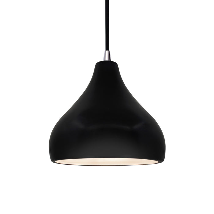 Justice Designs - CER-6560-CRB-NCKL-BKCD - One Light Pendant - Radiance - Carbon - Matte Black