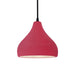 Justice Designs - CER-6560-CRSE-MBLK-BKCD - One Light Pendant - Radiance - Cerise