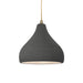 Justice Designs - CER-6560-GRY-ABRS-BEIG-TWST - One Light Pendant - Radiance - Gloss Grey