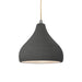 Justice Designs - CER-6560-GRY-NCKL-BEIG-TWST - One Light Pendant - Radiance - Gloss Grey