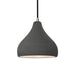 Justice Designs - CER-6560-GRY-NCKL-BKCD - One Light Pendant - Radiance - Gloss Grey