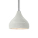 Justice Designs - CER-6560-MAT-MBLK-RIGID - One Light Pendant - Radiance - Matte White