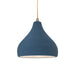 Justice Designs - CER-6560-MDMT-ABRS-BEIG-TWST - One Light Pendant - Radiance - Midnight Sky w/ Matte White