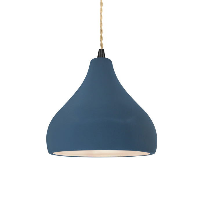 Justice Designs - CER-6560-MDMT-MBLK-BEIG-TWST - One Light Pendant - Radiance - Midnight Sky w/ Matte White