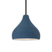 Justice Designs - CER-6560-MDMT-MBLK-RIGID - One Light Pendant - Radiance - Midnight Sky w/ Matte White