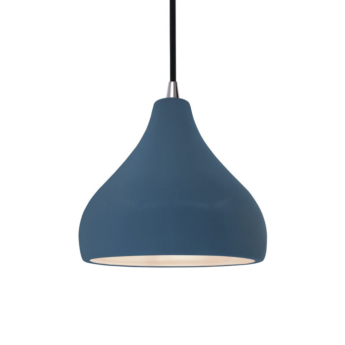 Justice Designs - CER-6560-MDMT-NCKL-BKCD - One Light Pendant - Radiance - Midnight Sky w/ Matte White