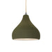 Justice Designs - CER-6560-MGRN-NCKL-BEIG-TWST - One Light Pendant - Radiance - Matte Green