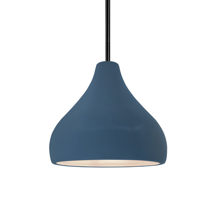 Justice Designs - CER-6560-MID-MBLK-RIGID - One Light Pendant - Radiance - Midnight Sky