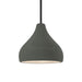 Justice Designs - CER-6560-PWGN-MBLK-RIGID - One Light Pendant - Radiance - Pewter Green