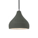 Justice Designs - CER-6560-PWGN-NCKL-BKCD - One Light Pendant - Radiance - Pewter Green