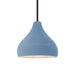 Justice Designs - CER-6560-SKBL-MBLK-RIGID - One Light Pendant - Radiance - Sky Blue