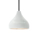 Justice Designs - CER-6560-WTWT-MBLK-RIGID - One Light Pendant - Radiance - Gloss White (outside and inside of fixture)