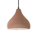 Justice Designs - CER-6563-ADOB-MBLK-BKCD - One Light Pendant - Radiance - Adobe