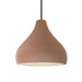 Justice Designs - CER-6563-ADOB-NCKL-RIGID - One Light Pendant - Radiance - Adobe