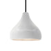 Justice Designs - CER-6563-BIS-MBLK-RIGID - One Light Pendant - Radiance - Bisque