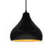 Justice Designs - CER-6563-CBGD-MBLK-BKCD - One Light Pendant - Radiance - Carbon Matte Black w/ Champagne Gold