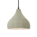 Justice Designs - CER-6563-CKC-MBLK-BKCD - One Light Pendant - Radiance - Celadon Green Crackle