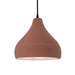 Justice Designs - CER-6563-CLAY-MBLK-BKCD - One Light Pendant - Radiance - Canyon Clay