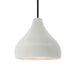 Justice Designs - CER-6563-MAT-MBLK-RIGID - One Light Pendant - Radiance - Matte White