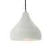 Justice Designs - CER-6563-MAT-NCKL-BKCD - One Light Pendant - Radiance - Matte White