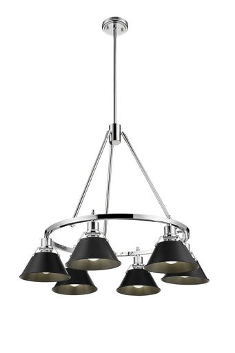 Orwell Six Light Chandelier Chrome