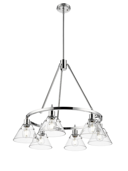 Golden - 3306-6 CH-CLR - Six Light Chandelier - Orwell - Chrome