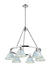 Golden - 3306-6 CH-DB - Six Light Chandelier - Orwell - Chrome