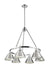 Golden - 3306-6 CH-PW - Six Light Chandelier - Orwell - Chrome
