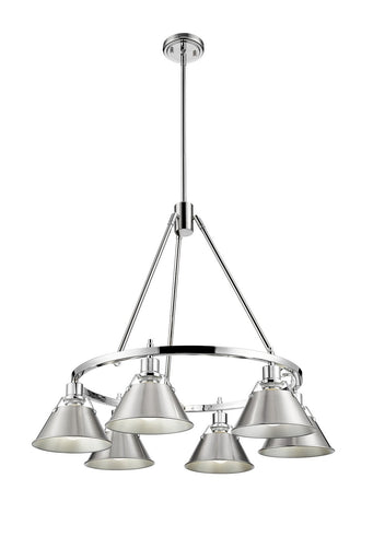 Orwell Six Light Chandelier Chrome