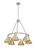 Golden - 3306-6 PW-BCB - Six Light Chandelier - Orwell - Pewter