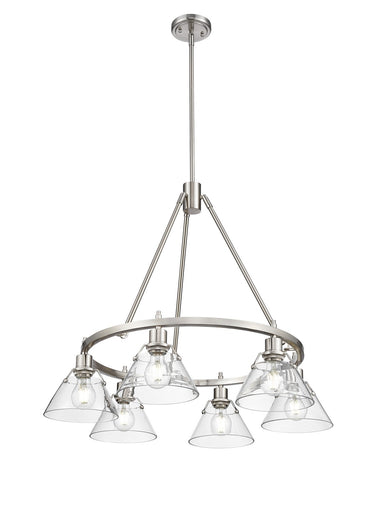 Orwell Six Light Chandelier Pewter