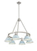 Golden - 3306-6 PW-DB - Six Light Chandelier - Orwell - Pewter