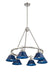 Golden - 3306-6 PW-NVY - Six Light Chandelier - Orwell - Pewter