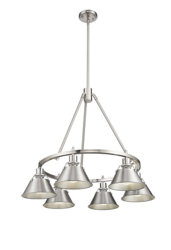Orwell Six Light Chandelier Pewter