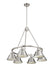 Golden - 3306-6 PW-PW - Six Light Chandelier - Orwell - Pewter