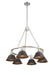 Golden - 3306-6 PW-RBZ - Six Light Chandelier - Orwell - Pewter