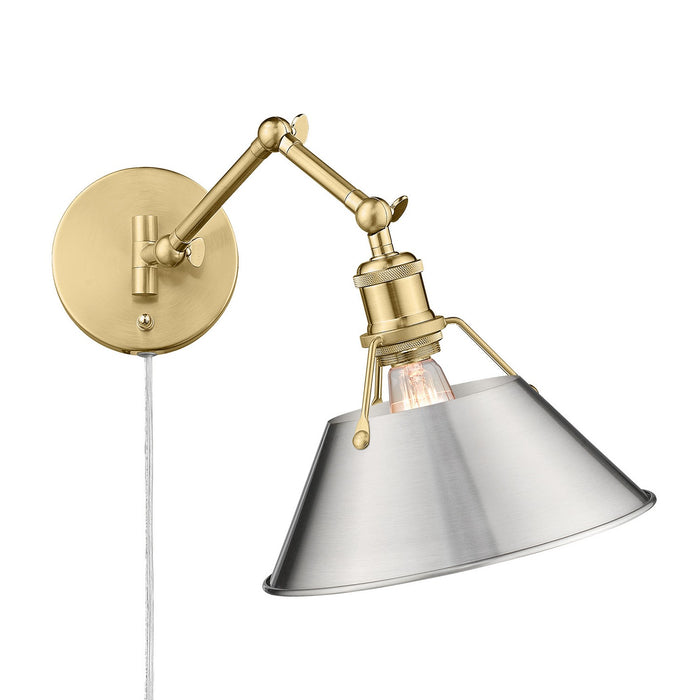 Golden - 3306-A1W BCB-PW - One Light Wall Sconce - Orwell - Brushed Champagne Bronze