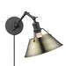 Golden - 3306-A1W BLK-AB - One Light Wall Sconce - Orwell - Matte Black