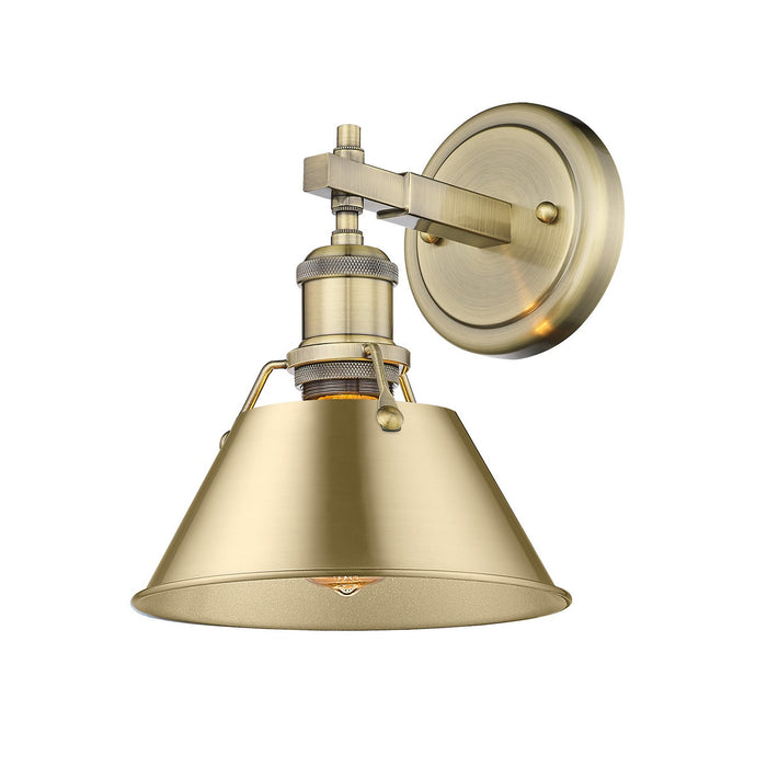 Golden - 3306-BA1 AB-BCB - One Light Bath Vanity - Orwell - Aged Brass