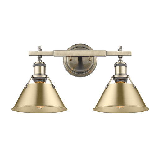 Orwell Two Light Bath Vanity Aged Brass