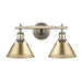 Golden - 3306-BA2 AB-BCB - Two Light Bath Vanity - Orwell - Aged Brass
